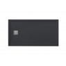Foto der rechteckigen Duschschale 160x80 Ares Stone Nox Graphite