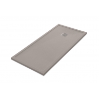 Rectangular shower tray 160x80 Ares Stone Nox Fango - McBath
