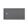 Foto de Plato de ducha rectangular 160x80 Ares Stone Nox Cemento