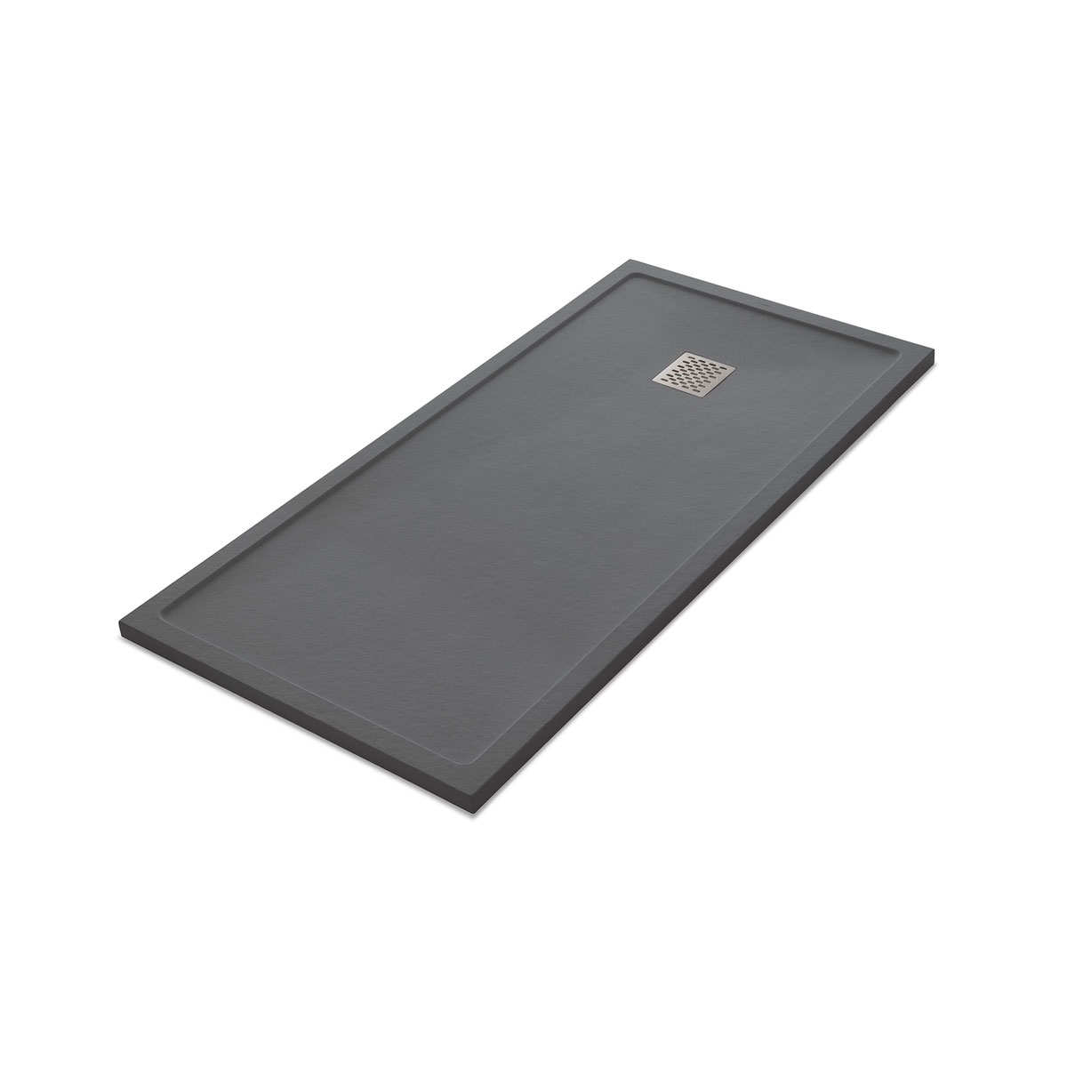 Rectangular shower tray 160x80 Ares Stone Nox Cement - McBath