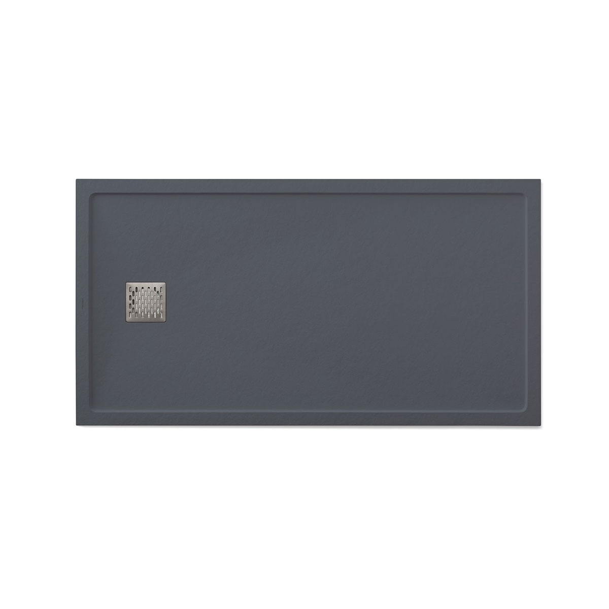 Photo de Receveur de douche rectangulaire 160x80 Ares Stone Nox Basalt