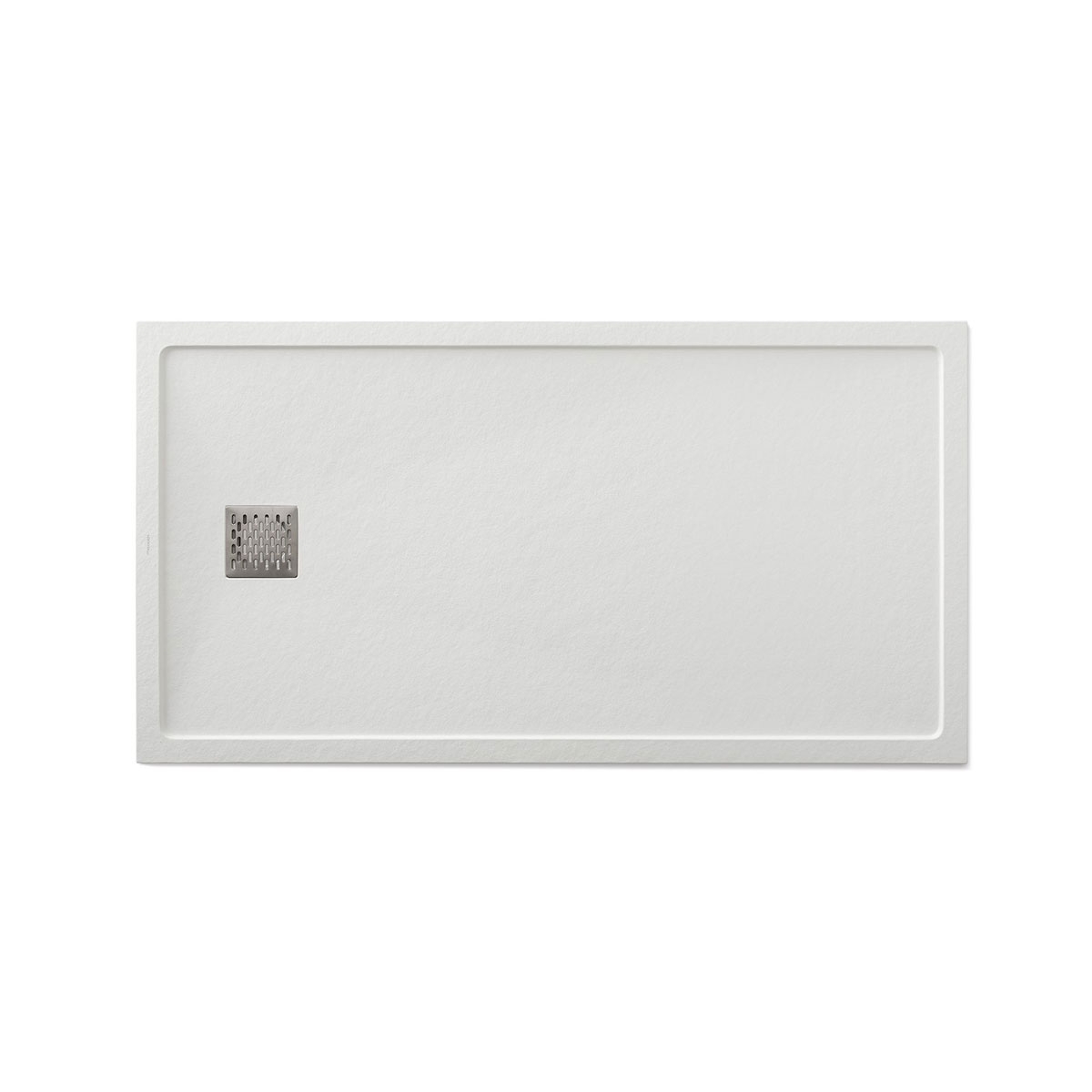 Foto da base de duche retangular 160x80 Ares Stone Nox Branco