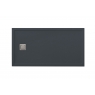 Foto der rechteckigen Duschschale 160x80 Ares Stone Nox Anthrazit