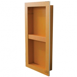 Prefabricated rectangular niche with bathroom shelf of 30.5x71.1x8.9 cm