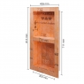 Prefabricated rectangular niche with bathroom shelf of 305x711x89 cm