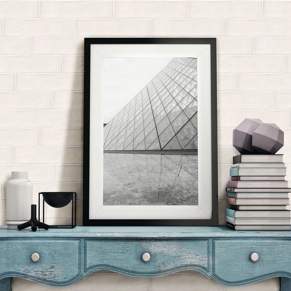 Photo de Settecento rustique blanc mat 7,5x30 cm (boîte 1 m2)