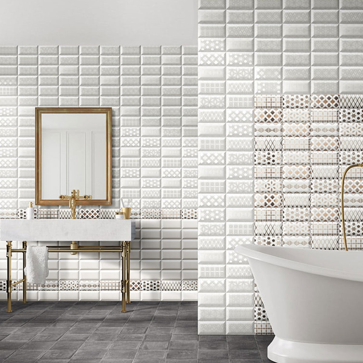 Luxor Blanc 10x20 cm - Revêtement petit format Mainzu