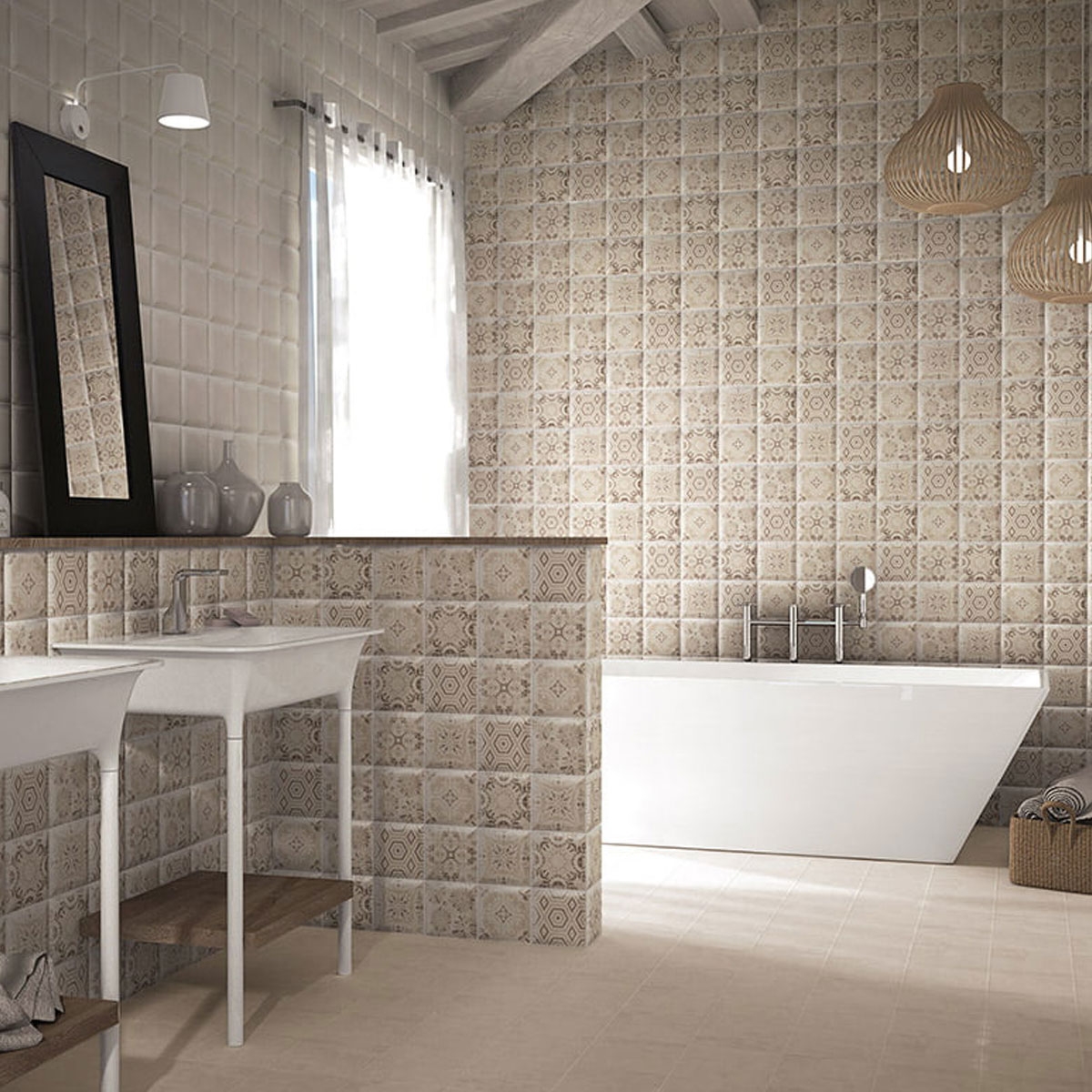 Foto de Bombato Blanco 15x15 cm 