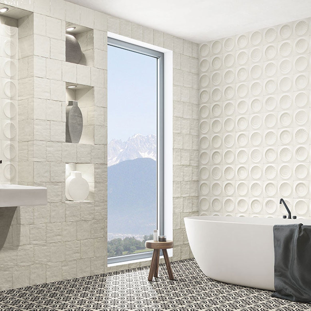 Enduit petit format Mainzu - Formes Nacar 20x20 cm