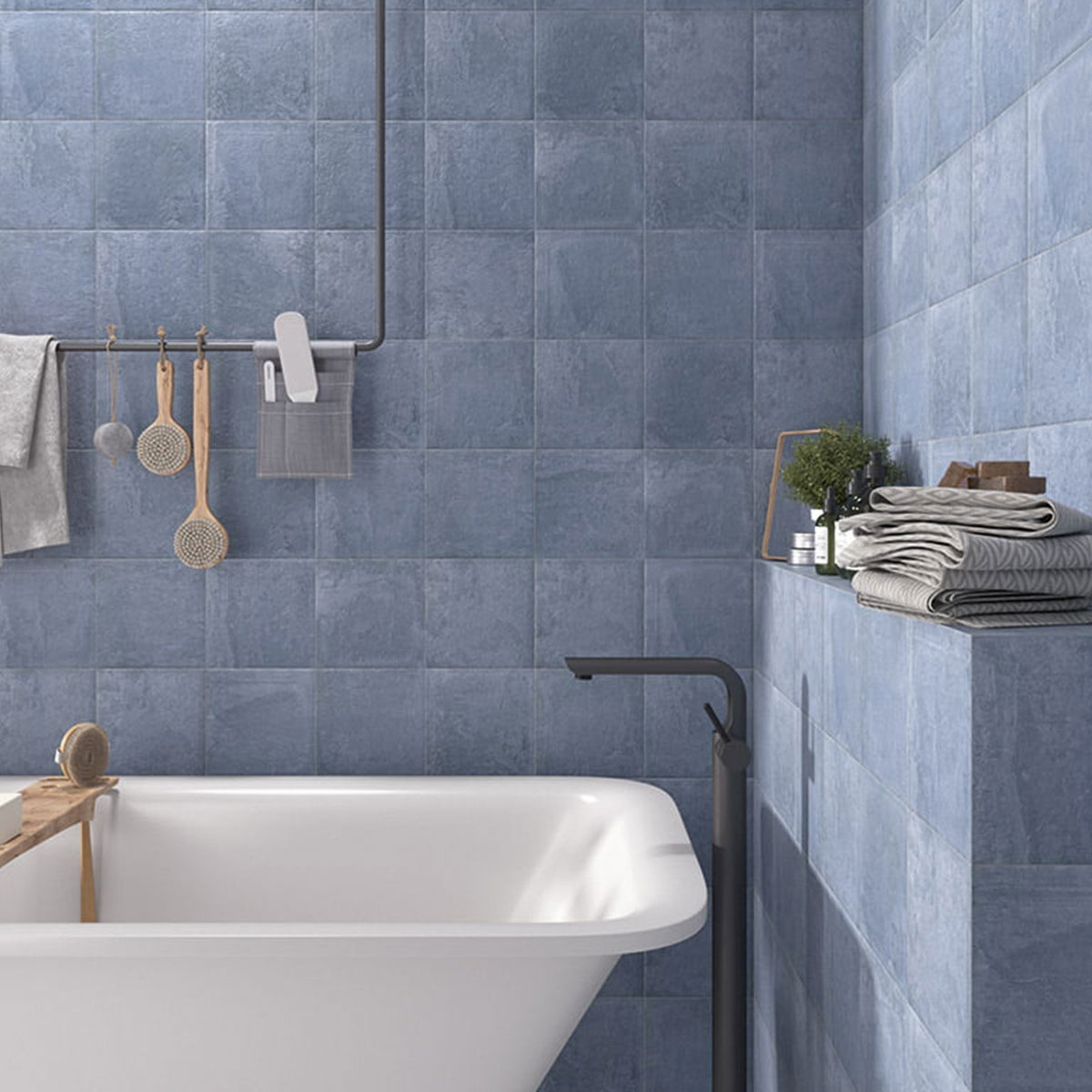 Carino Indigo 20x20 cm - Small format coating Mainzu