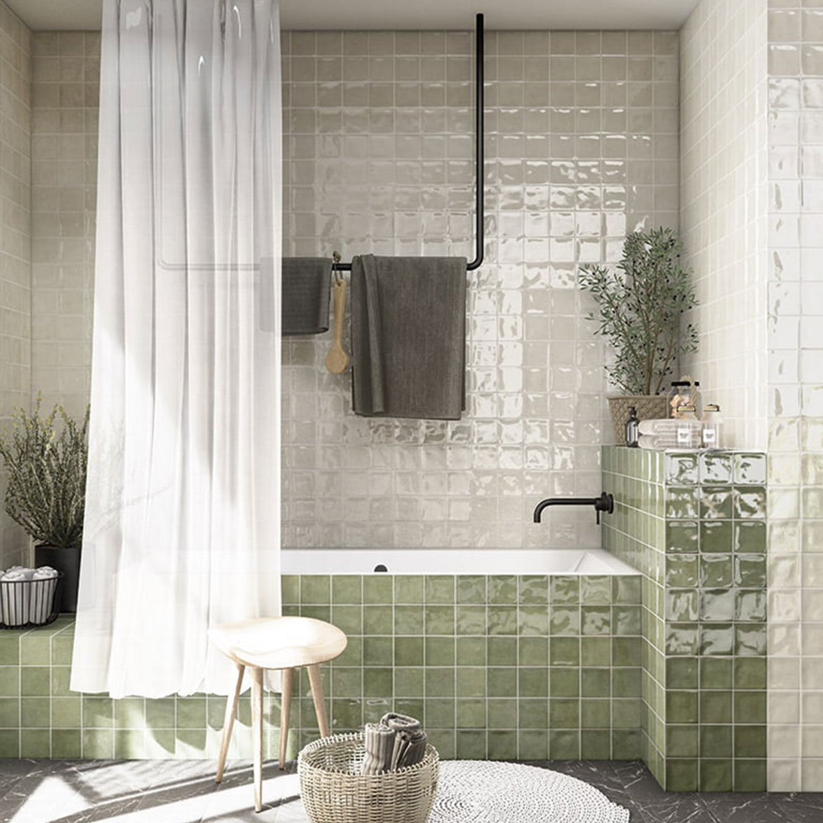 Dix Chaouen Forest 20x20 cm - Small format cladding Mainzu