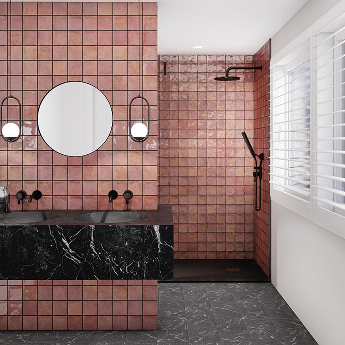 Dix Chaouen Carmim 20x20 centímetros