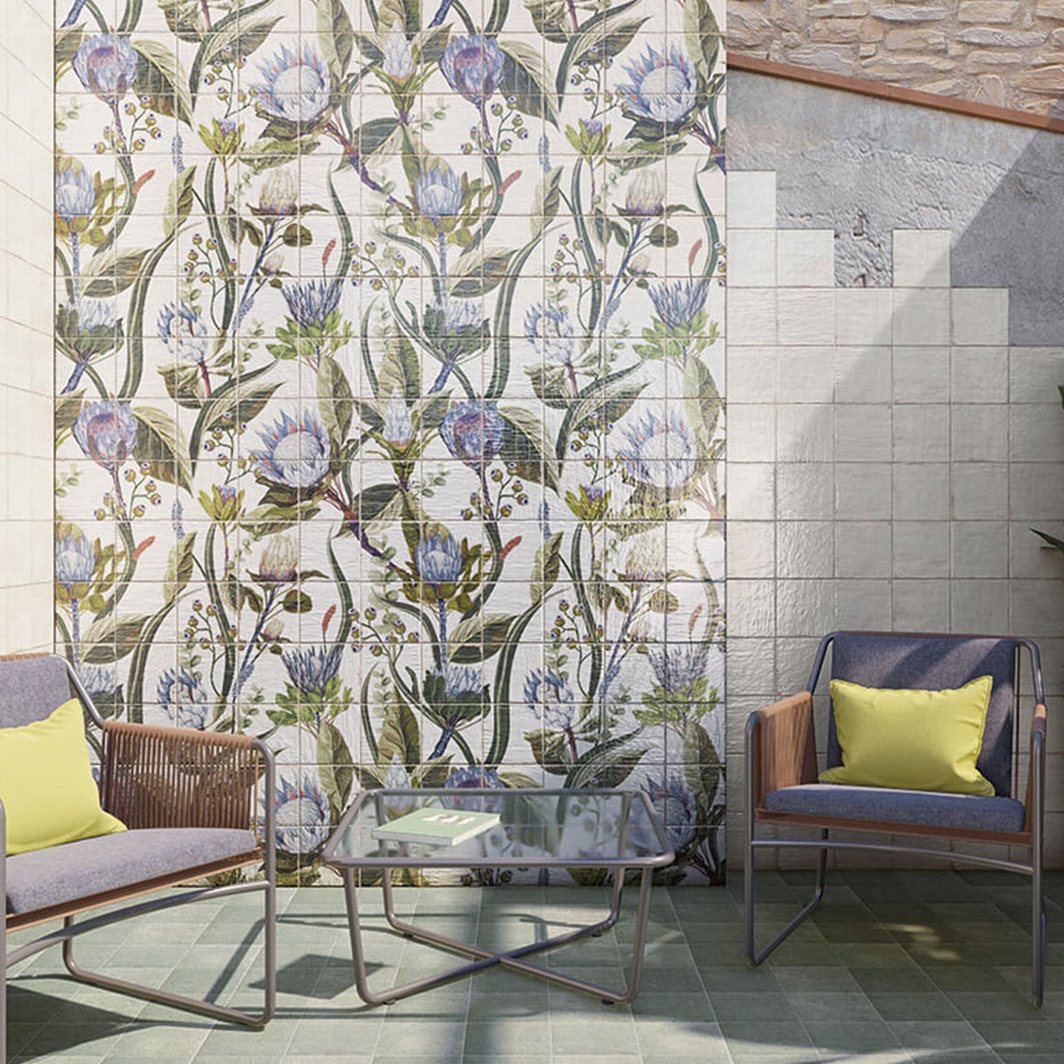 Protea Mural 120x120 cm - Revêtement avec Mainzupetit format