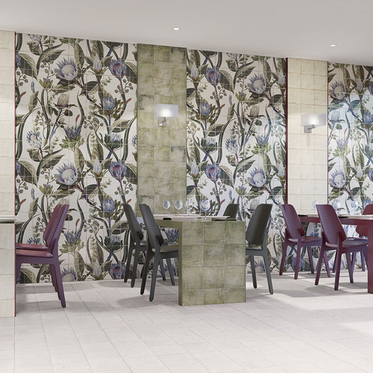 Mainzu - Livorno Collection by Mainzu - Protea Mural 120x120 cm