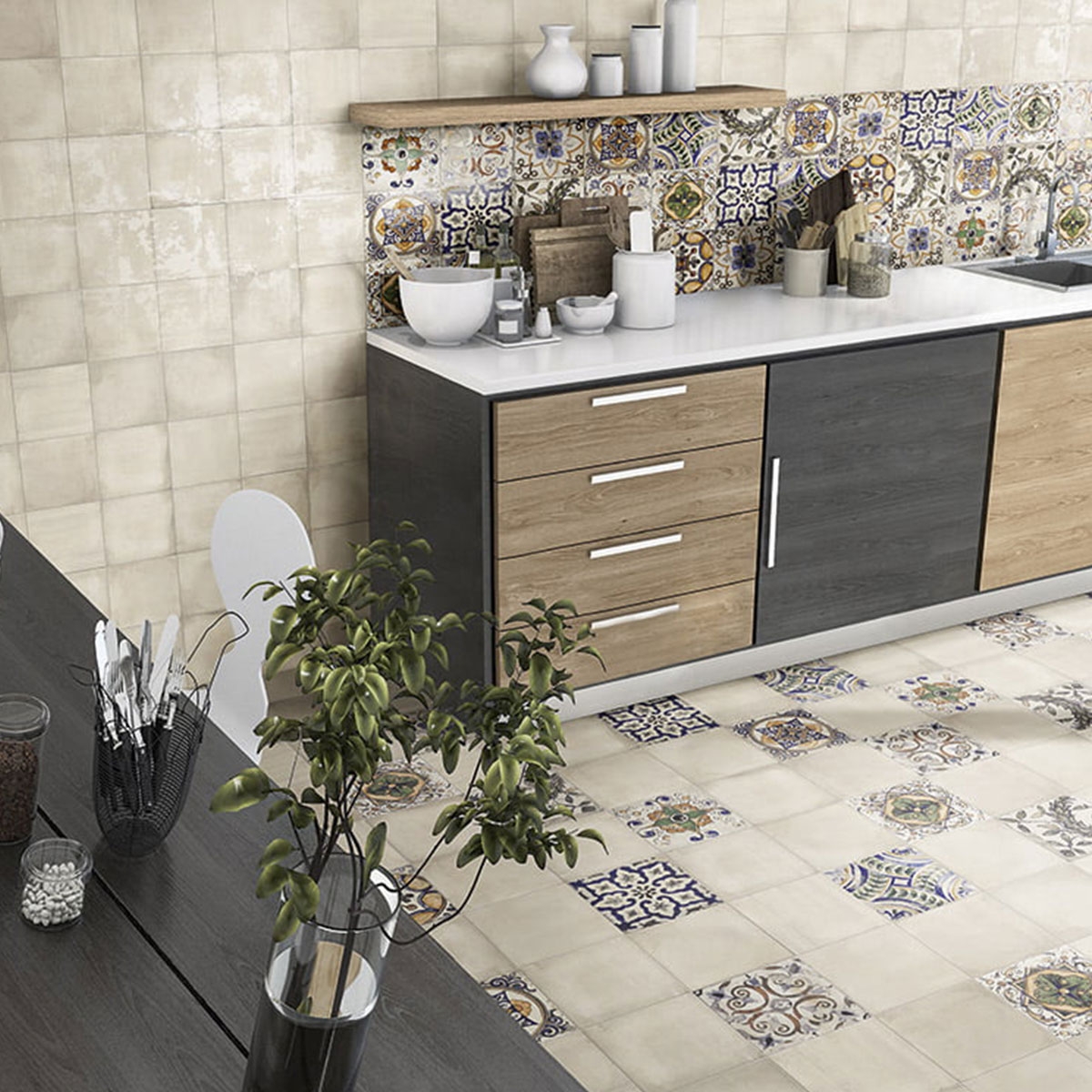 Maiolica Center 20x20 cm (box 1 m2) - Small format cladding Mainzu