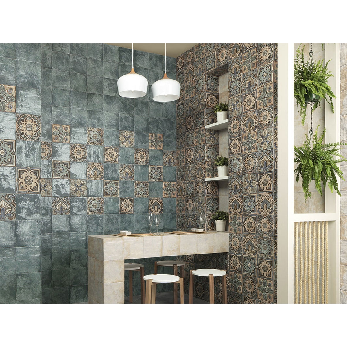 Mandala vert 20x20 cm