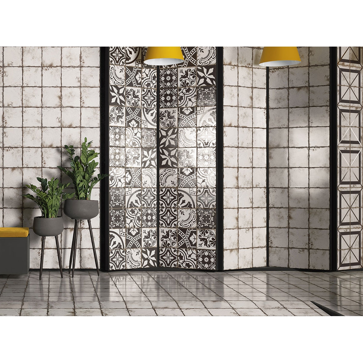 Metallici White 20x20 cm – Kleinformat-Beschichtung Mainzu