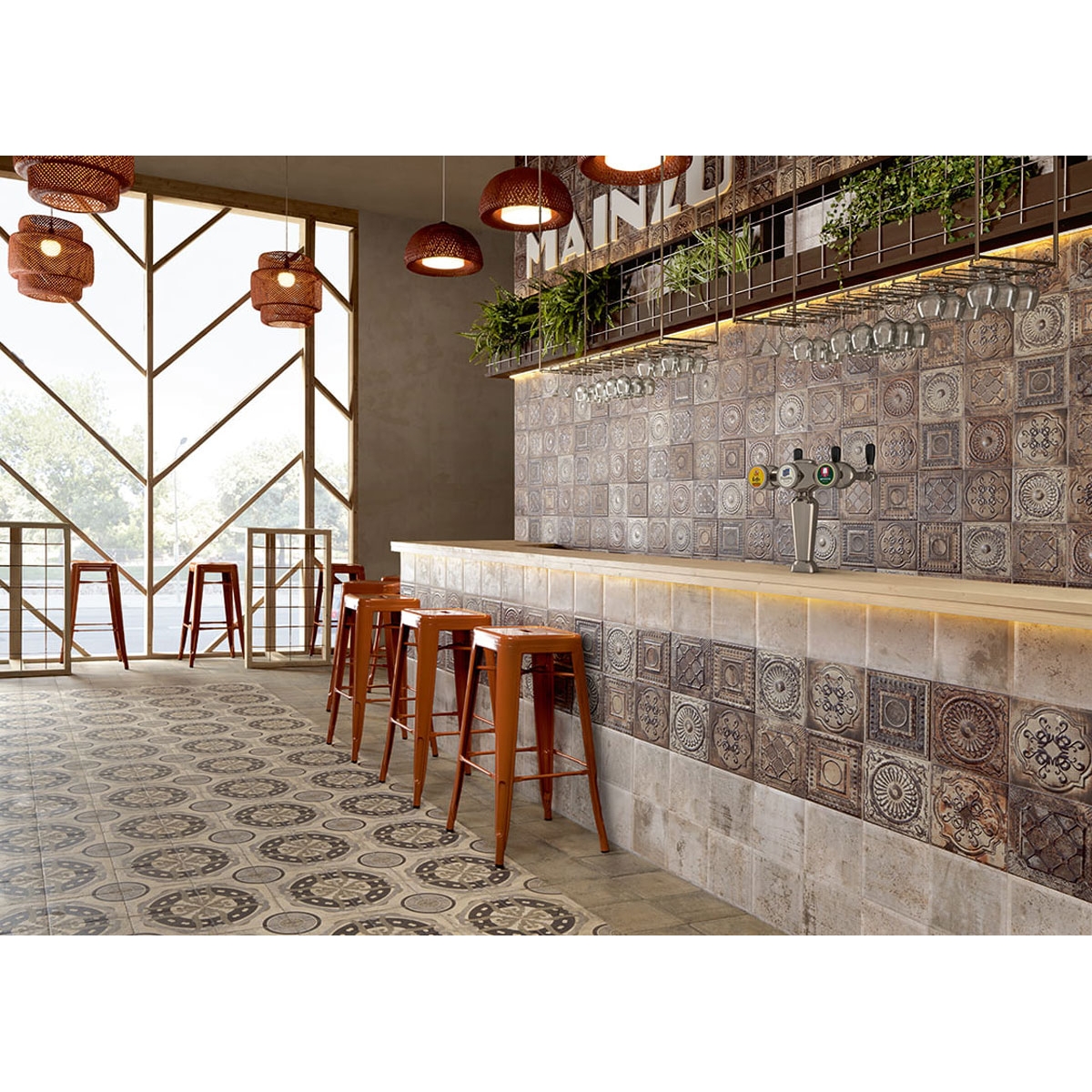 Tuile d’étain Gris 20x20 cm