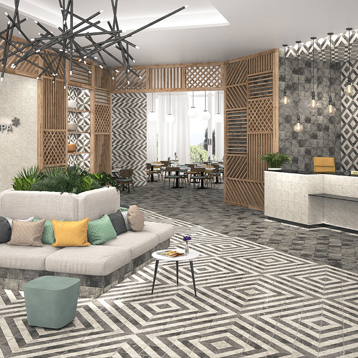 Tuscania Black 20x20 cm - Small format coating Mainzu