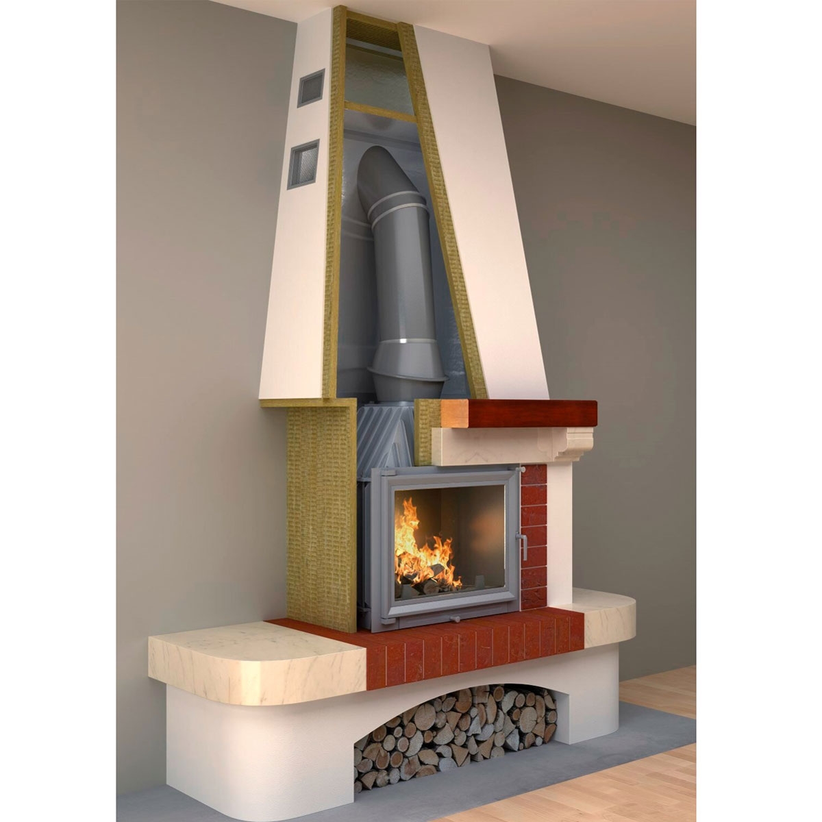 Panelfoto Firerock – Aluminiumbeschichtete Steinwolle (Packung 6 m²)