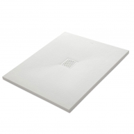 Rectangular shower tray 100x80 Coliseo Stone Nox White - McBath