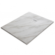 Plato de ducha rectangular 100x80 Mirage Calacatta Blanco - McBath