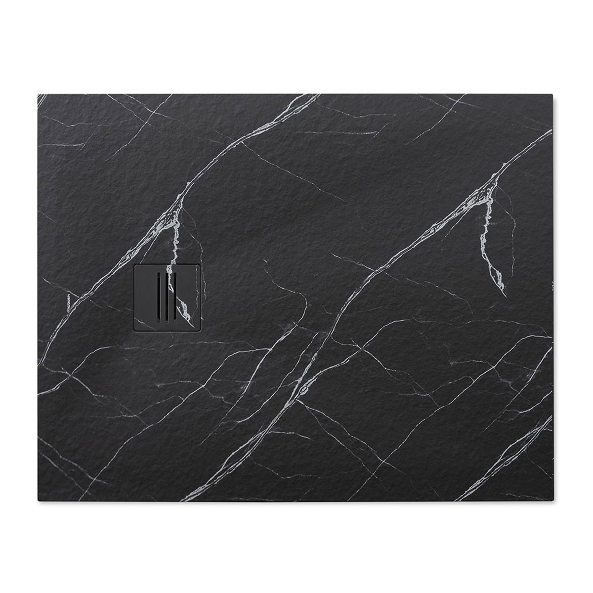 McBath - Mirage Marquina Schwarze rechteckige Duschwanne 100x80