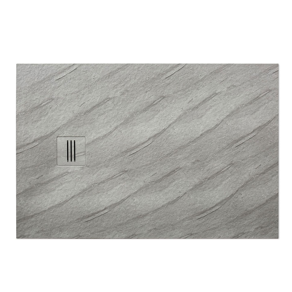 McBath - Receveur de douche rectangulaire Mirage Gris travertin 120x80