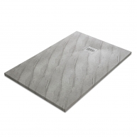 Plato de ducha rectangular 120x80 Mirage Travertino Gris - McBath