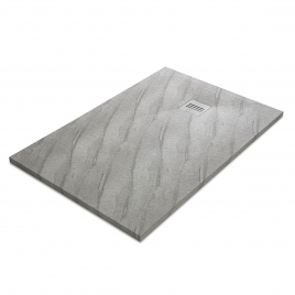 Mirage Receveur de douche rectangulaire gris travertin 120x80