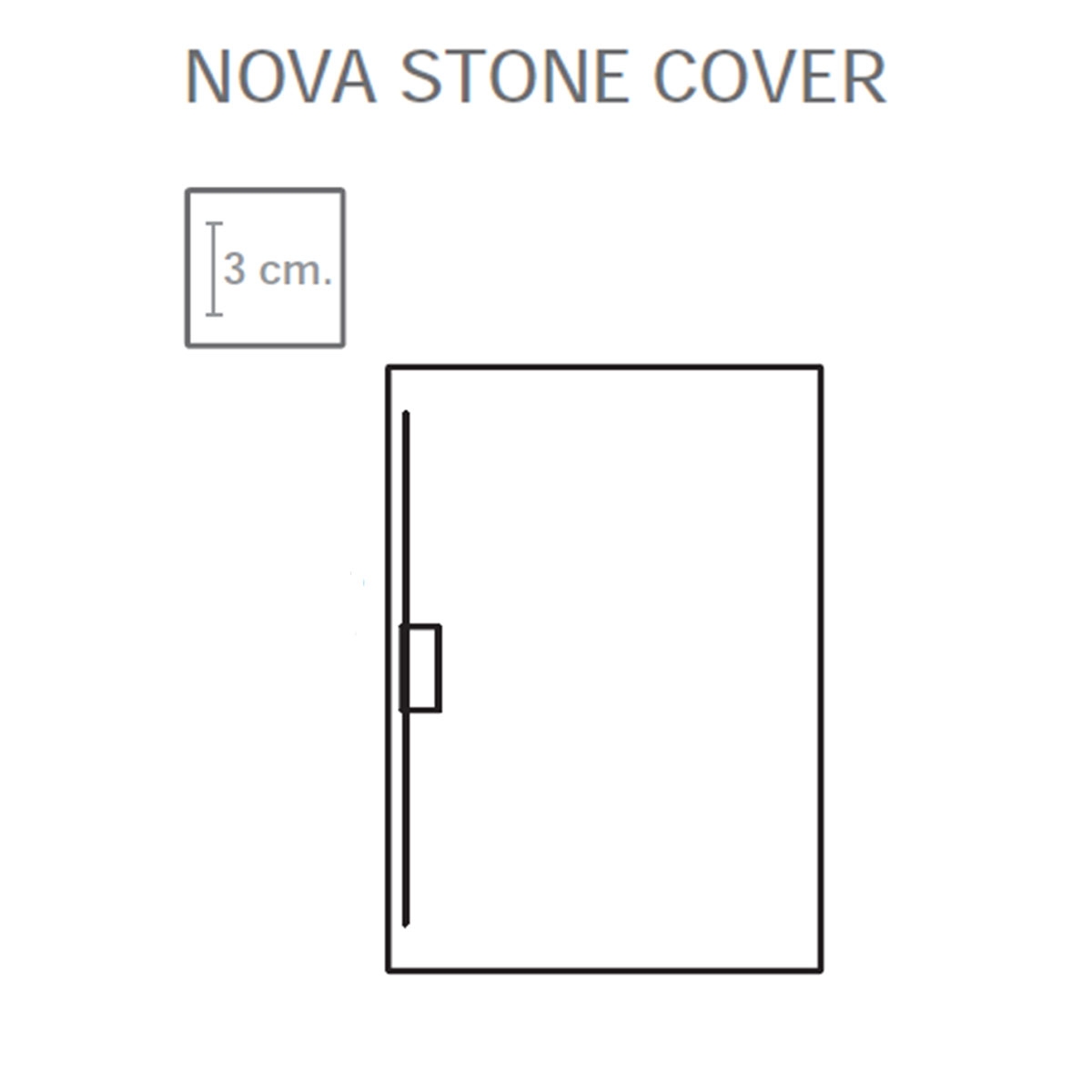 Platos de Ducha de Resina McBath - Plato de ducha rectangular 120x80 Nova Stone Cover Cemento