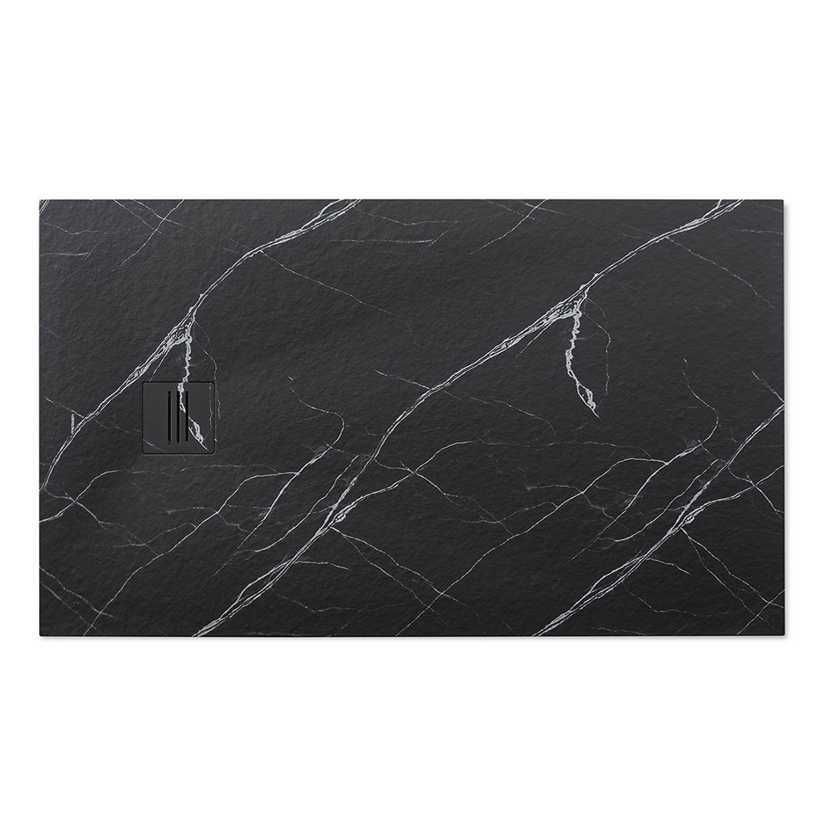 McBath - Mirage Marquina Noir receveur de douche rectangulaire 140x80