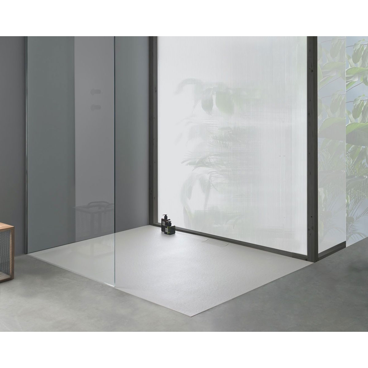 Base de duche retangular 140x80 Nova Stone Cover Cement - Bases de duche em resina McBath