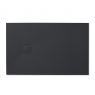 Resin Shower Trays - Resin Shower Tray 140 x 80 cm - Rectangular Shower Tray 140x80 Zeus Vulcano Graphite