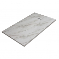 Plato de ducha rectangular 160x80 Mirage Calacatta Blanco - McBath