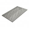 Plato de ducha rectangular 160x80 Mirage Travertino Gris - McBath