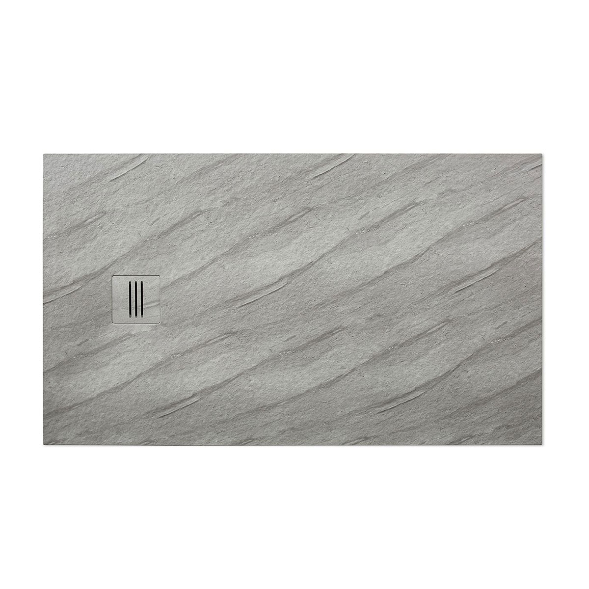 Mirage Travertine Gray Rectangular Shower Tray 160x80 - Resin Shower Trays McBath