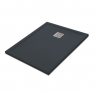 Plato de ducha rectangular 100x80 Ares Stone Nox Antracita - McBath