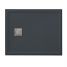 Photo de Receveur de douche rectangulaire 100x80 Ares Stone Nox Anthracite