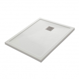 Ares Stone Nox Retangular Branco 100x80 Base de Duche