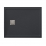 Platos de Ducha de Resina - Plato de Ducha de Resina de 100 x 80 cm - Plato de ducha rectangular 100x80 Ares Stone Nox Grafito