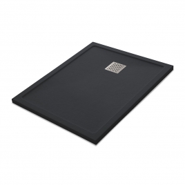 Plato de ducha rectangular 100x80 Ares Stone Nox Grafito
