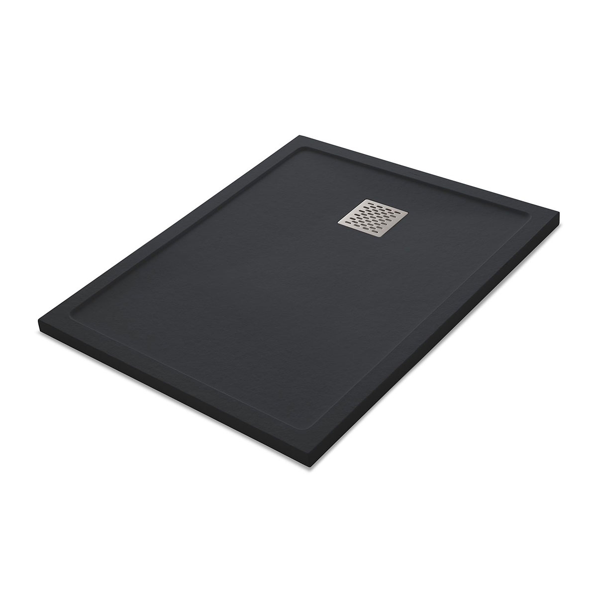 Rectangular shower tray 100x80 Ares Stone Nox Graphite - McBath