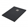 Rectangular shower tray 100x80 Ares Stone Nox Graphite - McBath