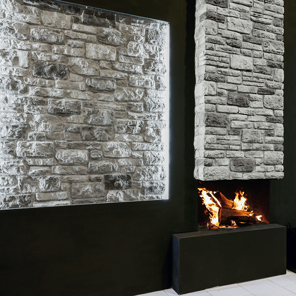 Bardage imitation pierre de frêne de Sardaigne - Enduits Verniprens