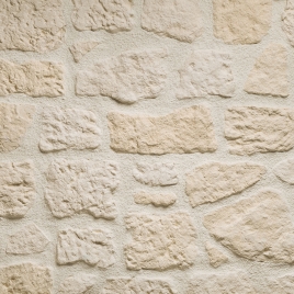 Golden farmhouse with imitation stone cladding (m2)