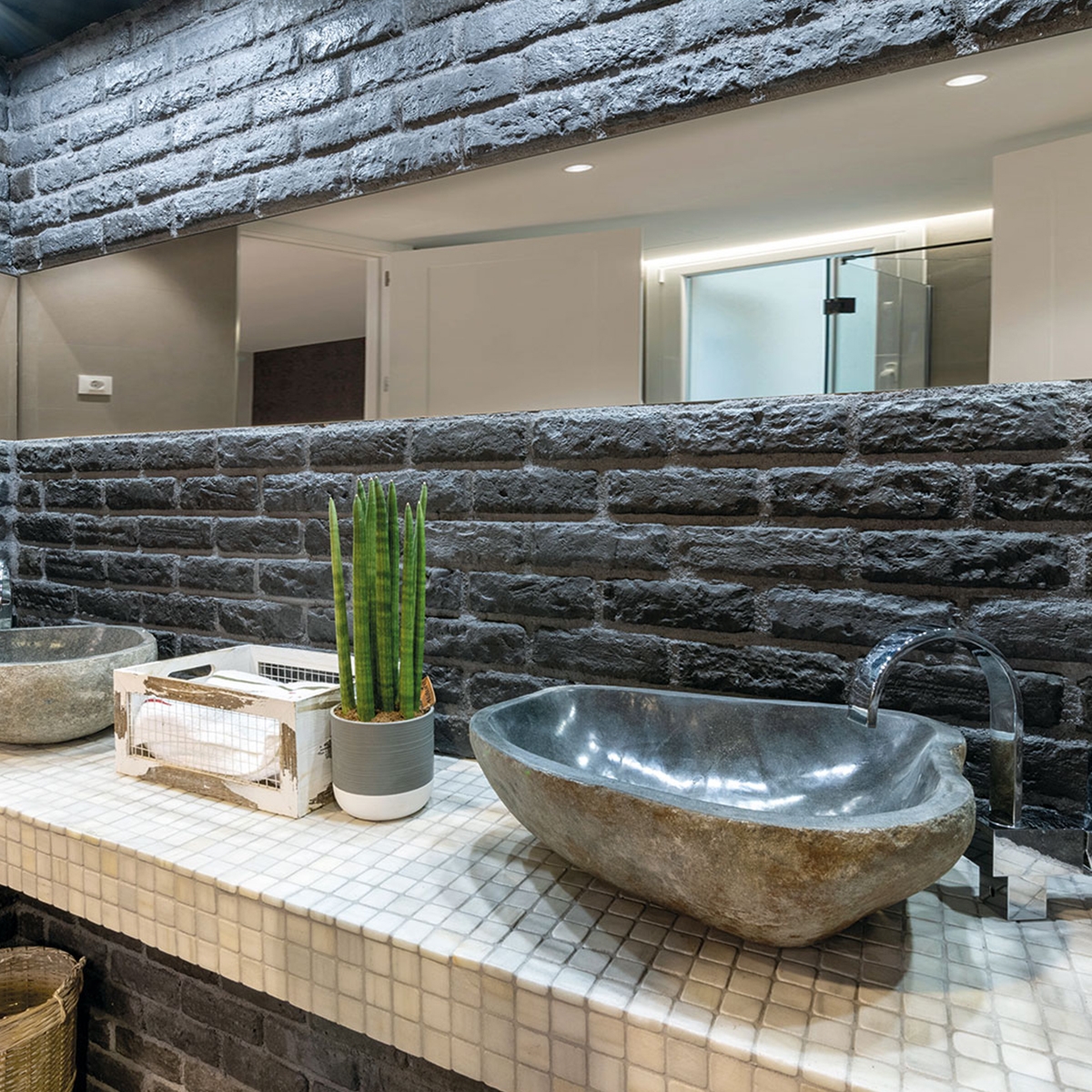 London Black Brick Effect Wandfliesen – VerniprensWandfliesen