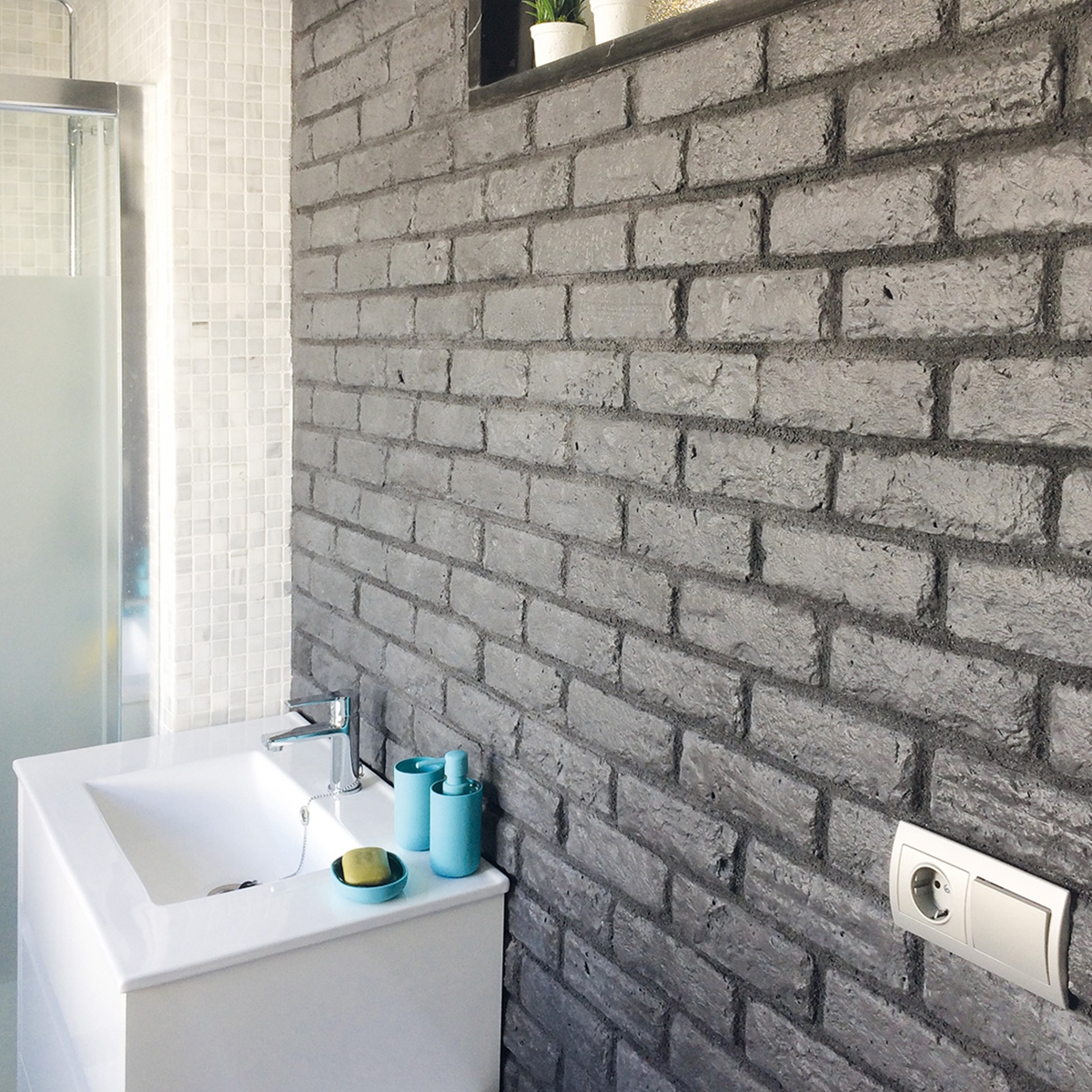 Verniprens - Revestimento de telha de concreto - London black brick effect cladding