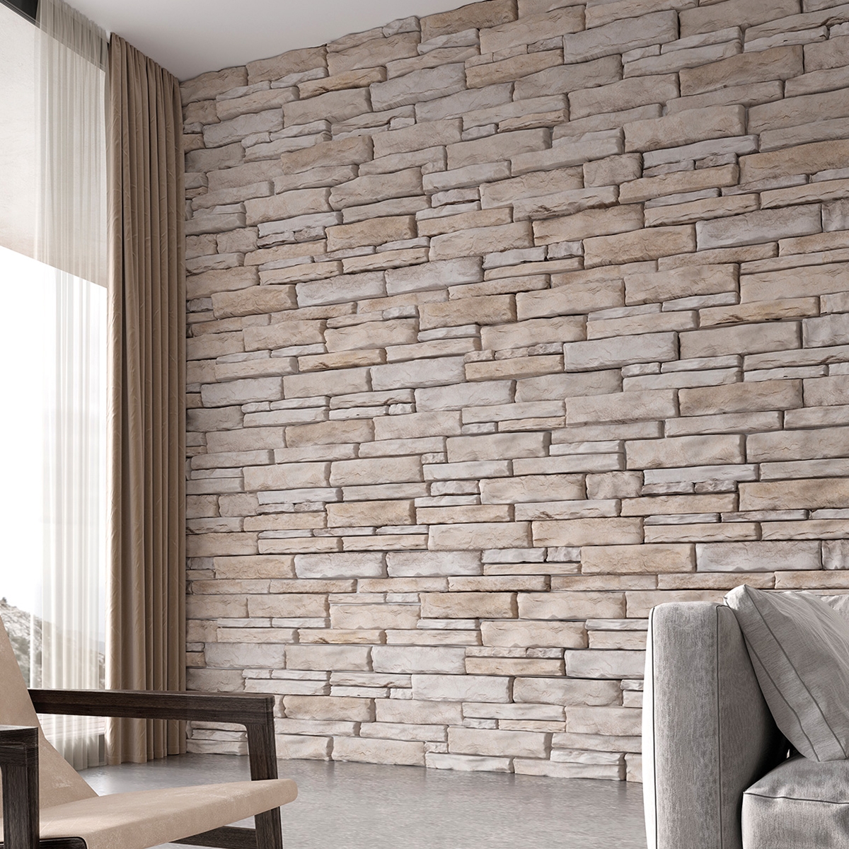 Verniprens - Concrete tile cladding - Lucerna Natur imitation stone cladding