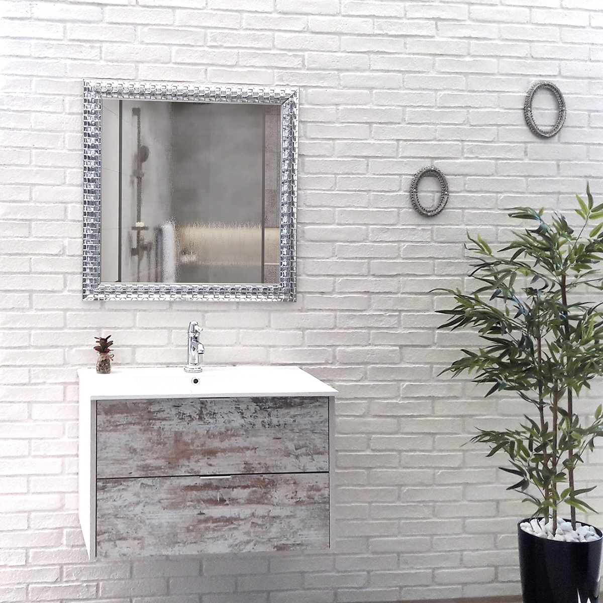 Revestimiento imitación ladrillo para interior y exterior prefabricado en hormigón